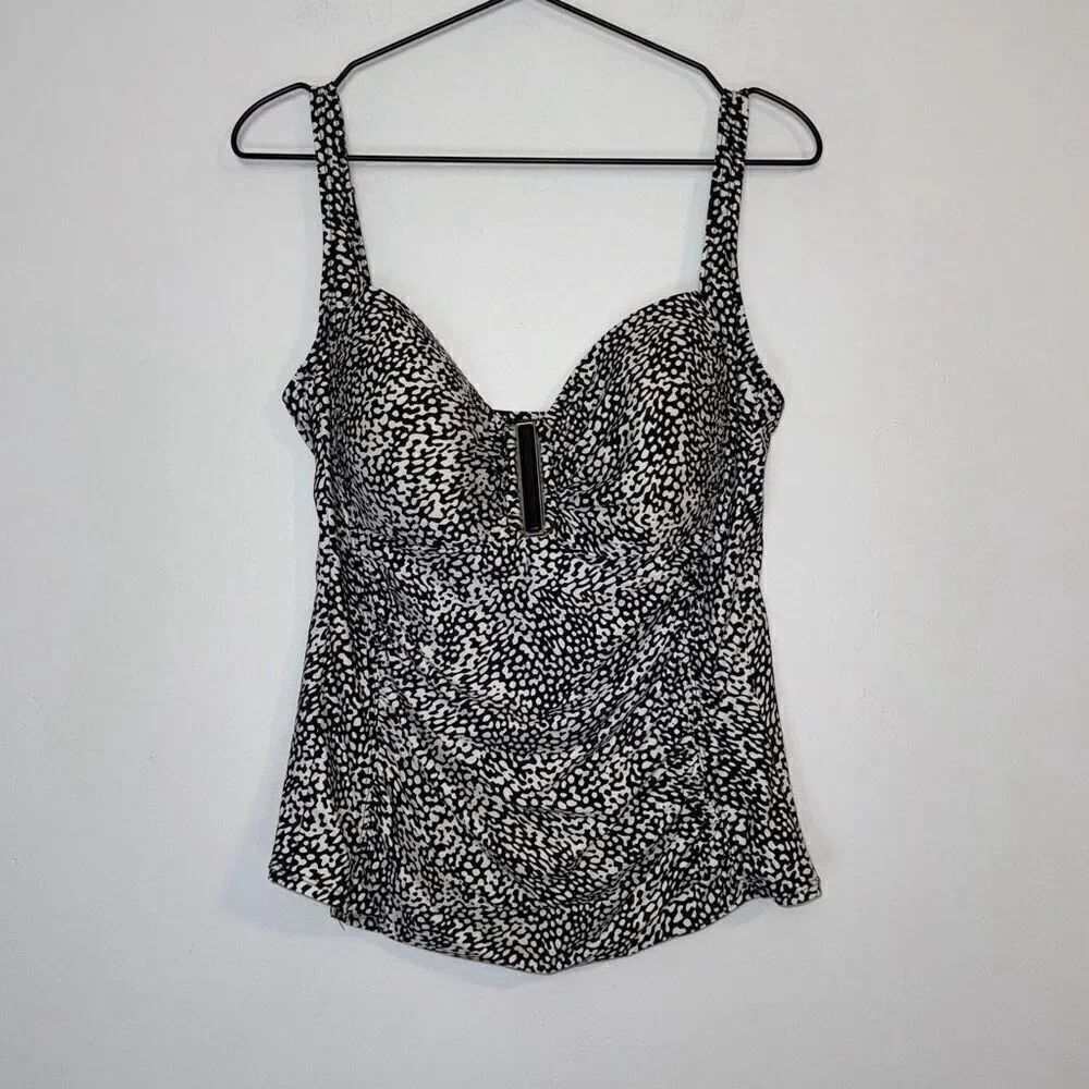 La Blanca Black & White Tankini Top 16